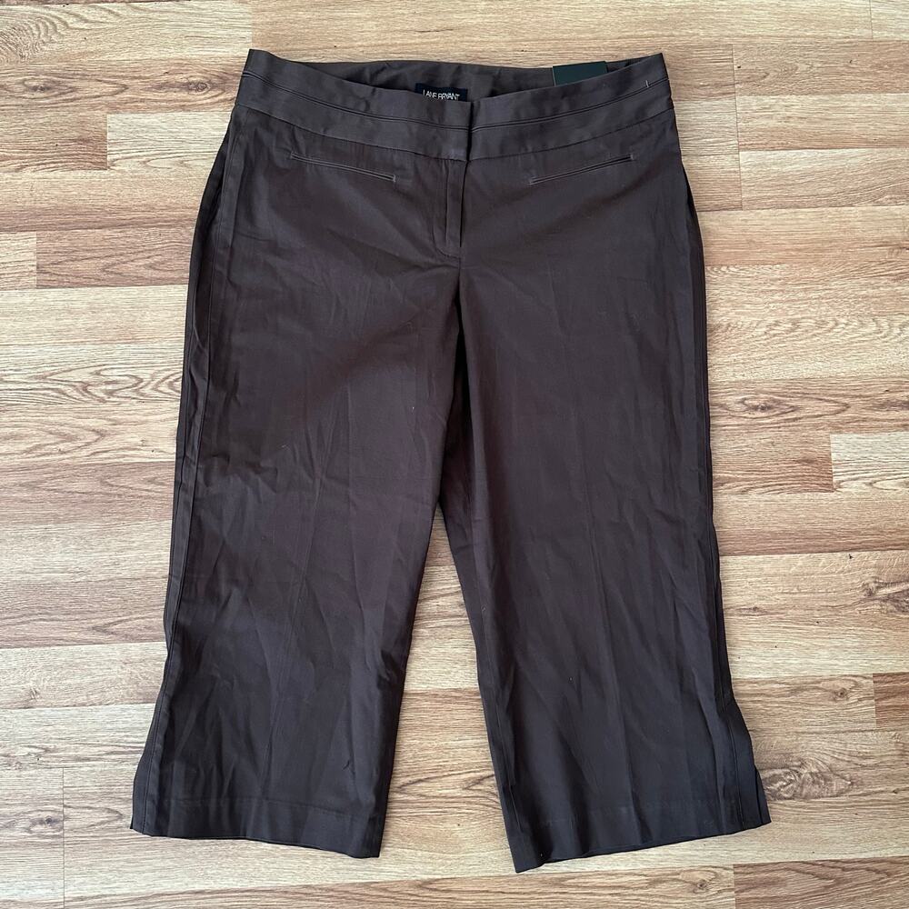Lane Bryant Women’s Brown Cropped Hight Rise Pants Size 16 NWT - Picture 6 of 6